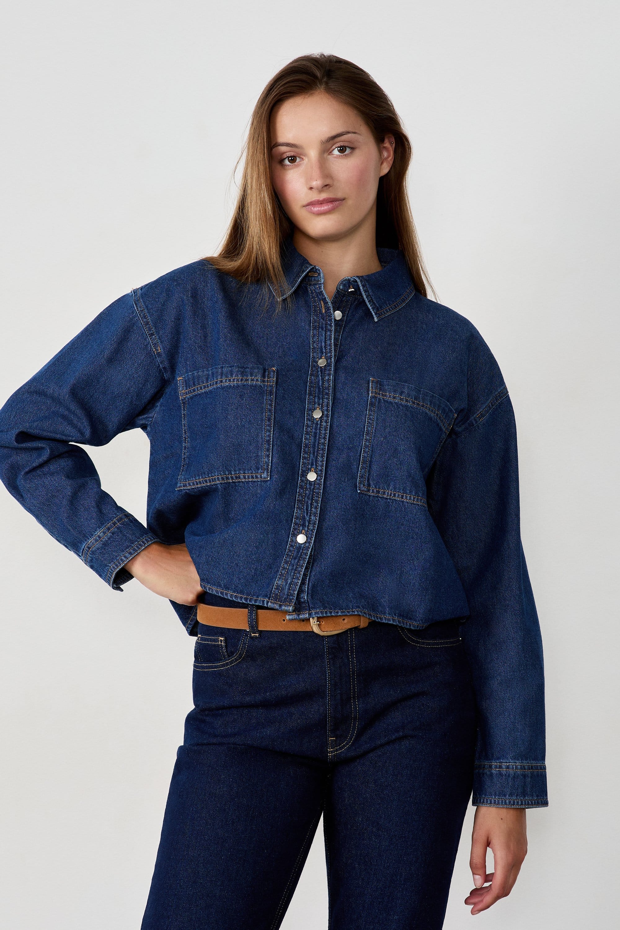 chemise jean en coton