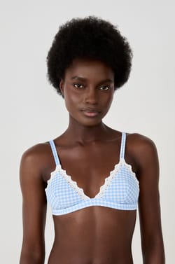 Wireless Triangle Bra with Embroidery;${refinementColor}