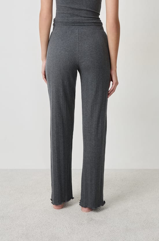 Gerippte gerade Pyjama-Hose;${refinementColor}