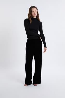 Iridescent Knit Sweater With High Collar;${refinementColor}