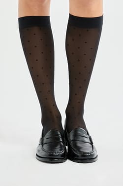 Transparent Patterned Socks;${refinementColor}