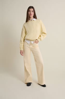 Gerade Hose mit hoher Taille;${refinementColor}