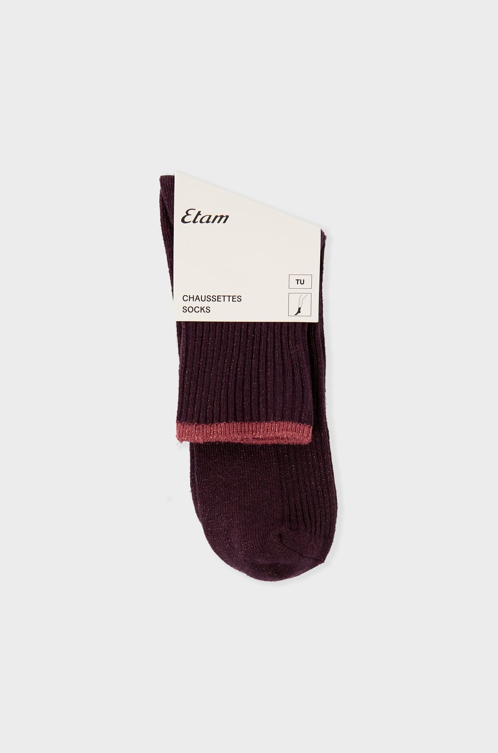 Chaussettes brillantes avec coton;${refinementColor}