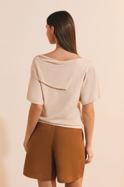 T-shirt manches courtes drap&eacute;;${refinementColor}