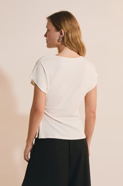 T-shirt manches courtes drapp&eacute;;${refinementColor}