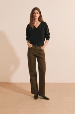 Cardigan col V;${refinementColor}