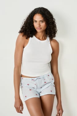Cotton pyjama shorts with patterns;${refinementColor}
