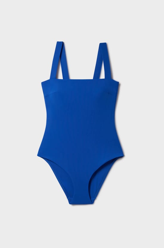 One-Piece Swimsuit With Square Neckline;${refinementColor}