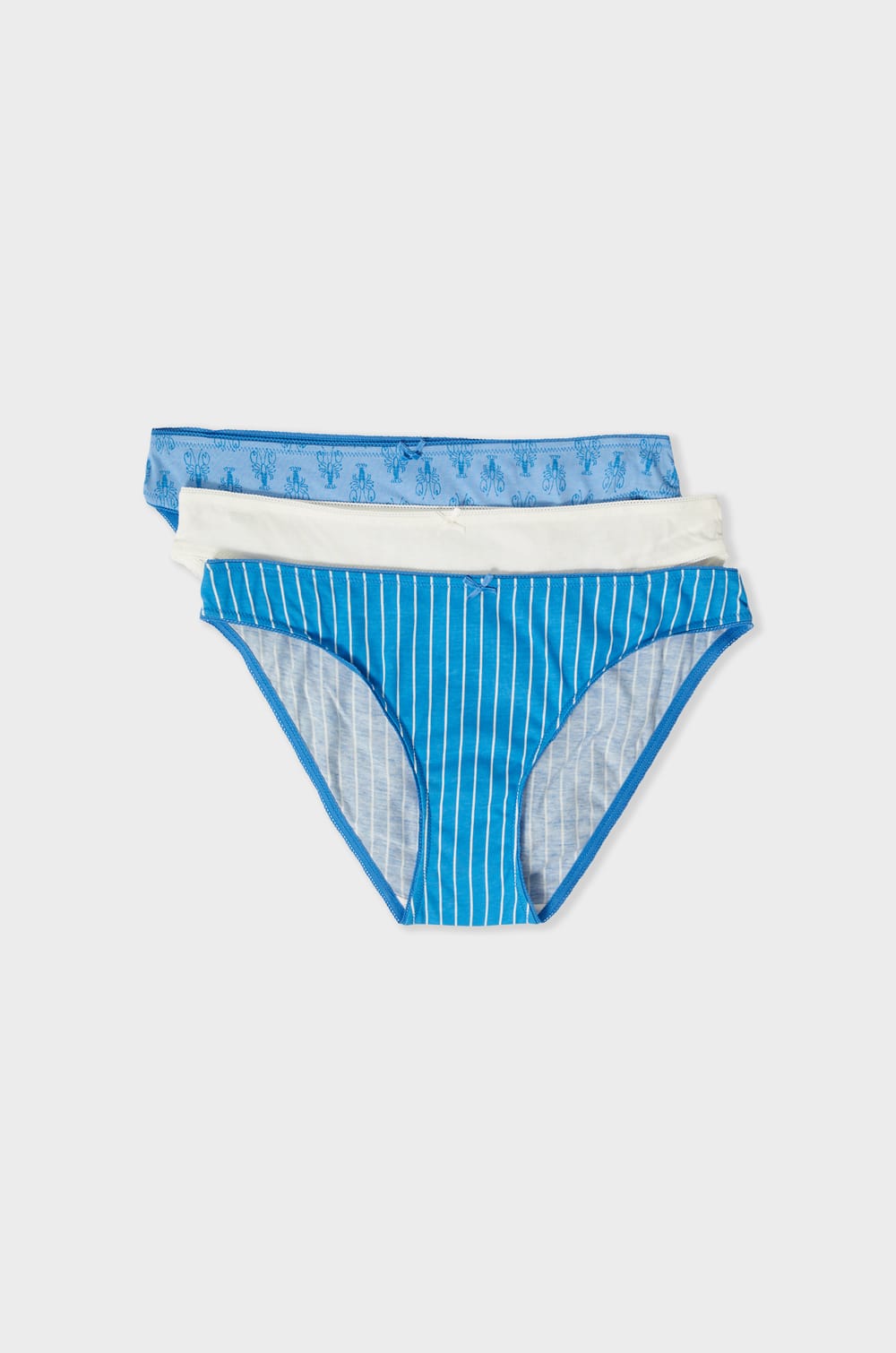 Pack de 3 braguitas de algodón;${refinementColor}
