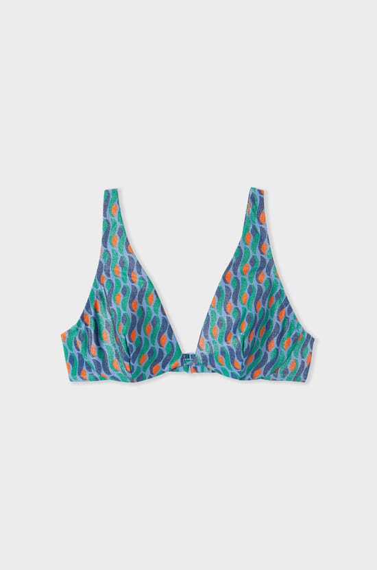 Triangle foulard underwired bikini top;${refinementColor}