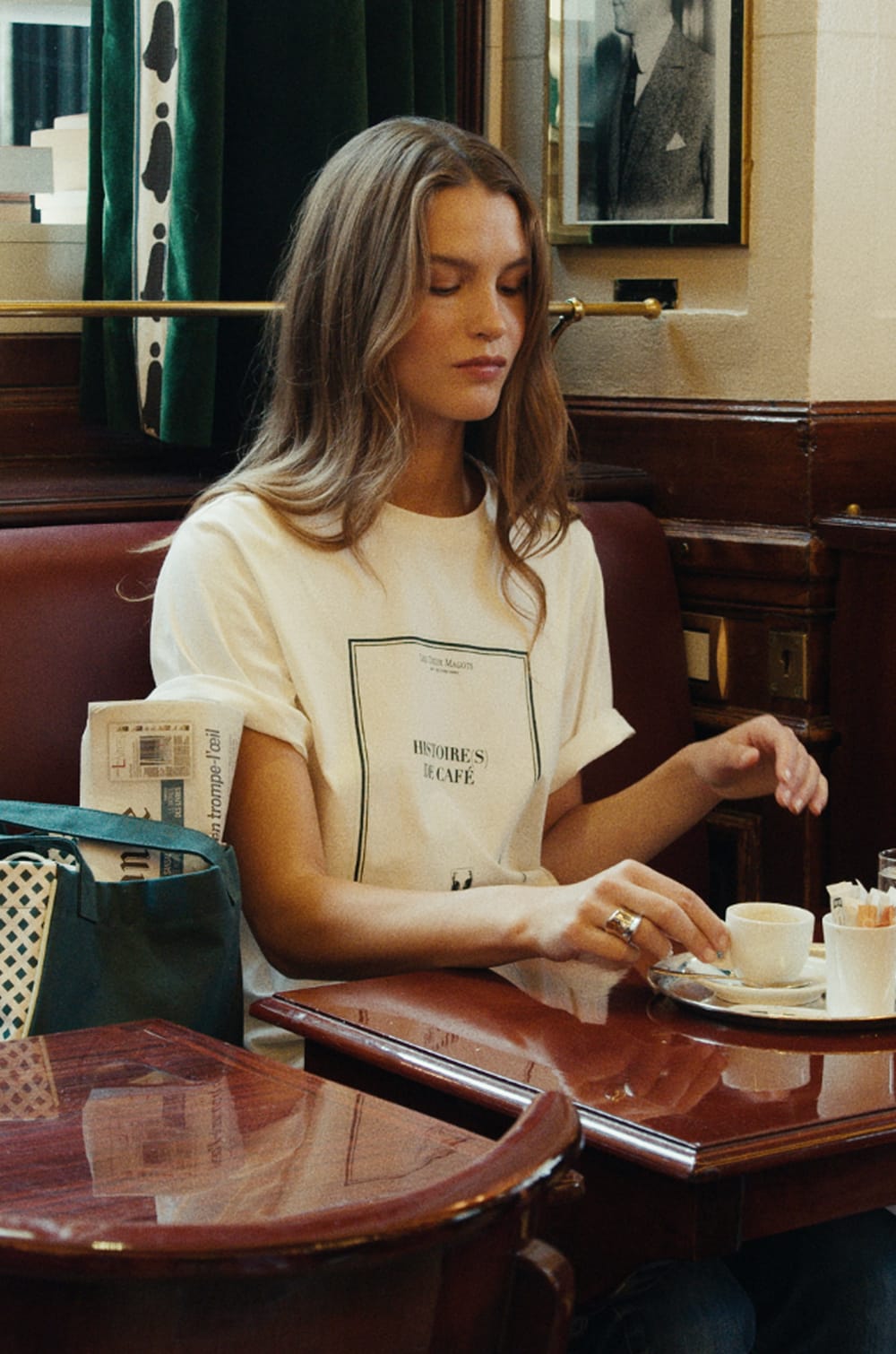 Baumwoll-T-Shirt mit Message;${refinementColor}