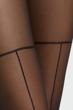 Transparent tights with lines - 15D;${refinementColor}