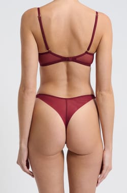 Flocked Tulle Tanga;${refinementColor}