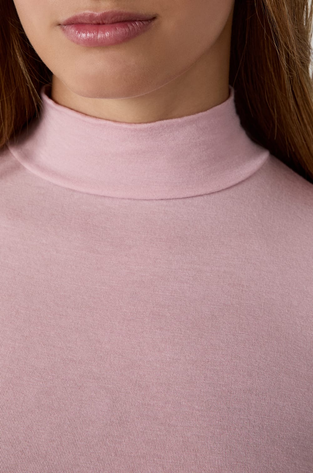 Long-sleeved high neck T-shirt;${refinementColor}