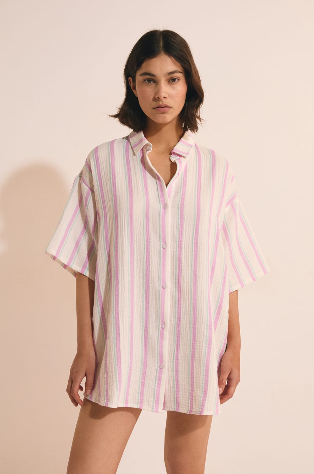Chemise de nuit en coton;${refinementColor}