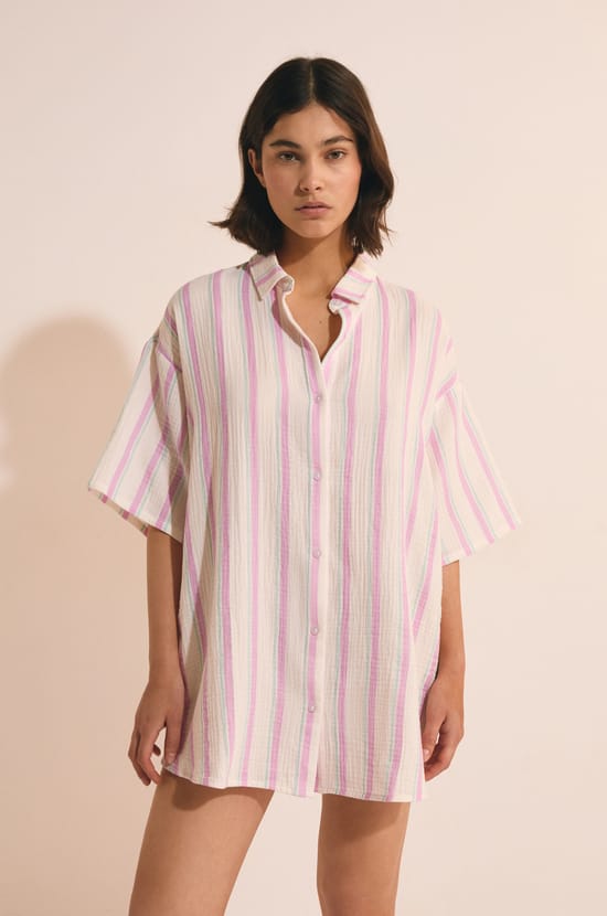 Chemise de nuit en coton;${refinementColor}