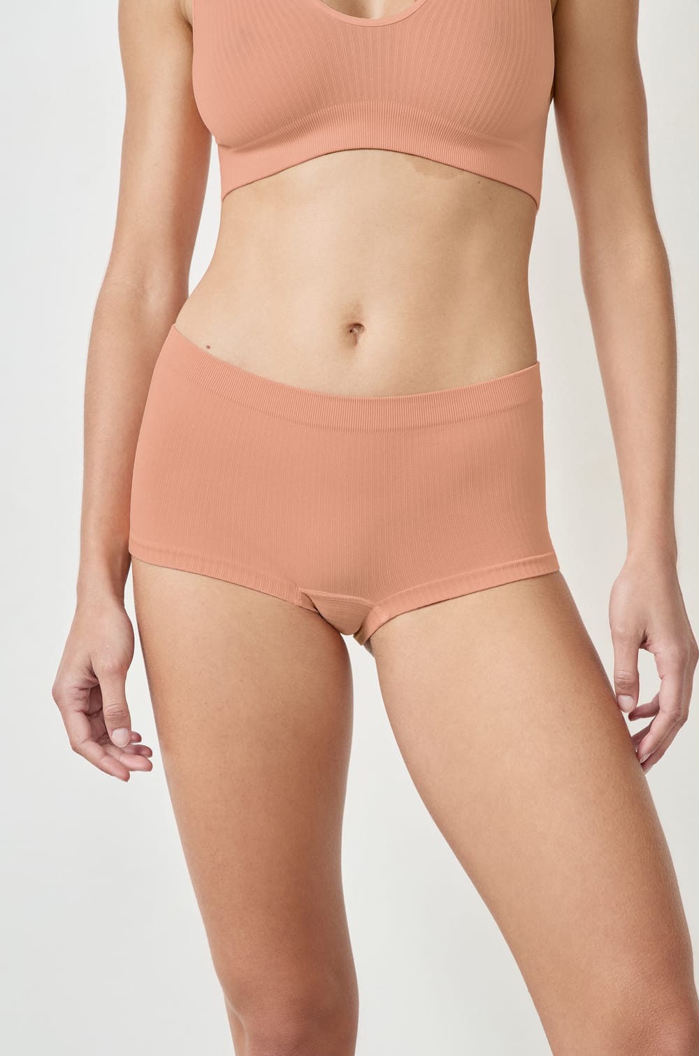 Ribbed Boyshort;${refinementColor}