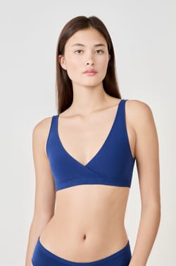 Reversible bralette in stretchy organic cotton;${refinementColor}