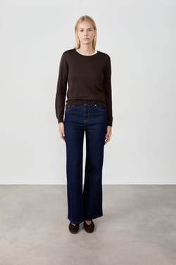 Pull col rond en laine;${refinementColor}