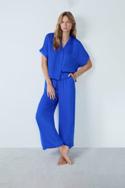 Short-Sleeved Pajama Shirt;${refinementColor}