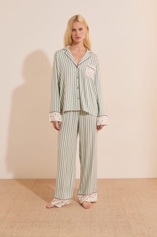 Pantalon de pyjama &agrave; rayures;${refinementColor}