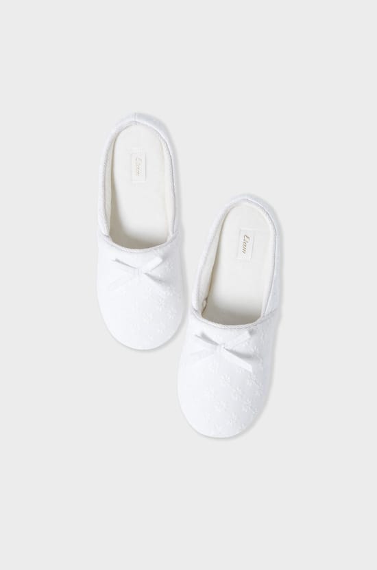 Chaussons mules &agrave; n&oelig;ud;${refinementColor}