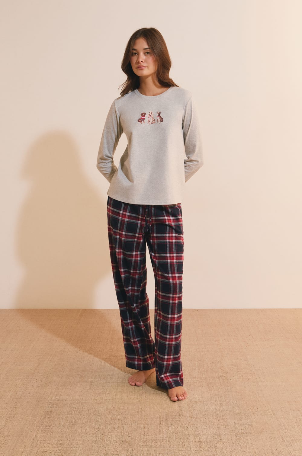 Ensemble de pyjama 3 pi&egrave;ces en coton;${refinementColor}