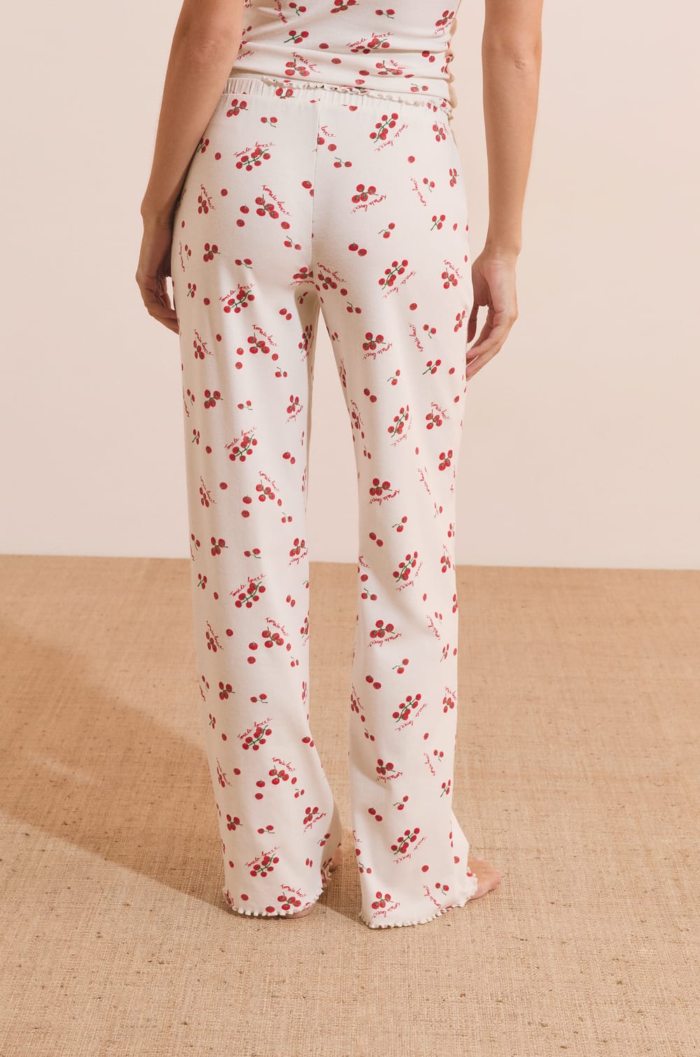 Pantalon de pyjama avec coton et motifs tomates;${refinementColor}