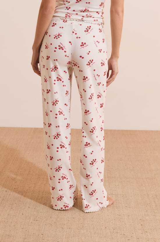 Pantalon de pyjama avec coton et motifs tomates;${refinementColor}