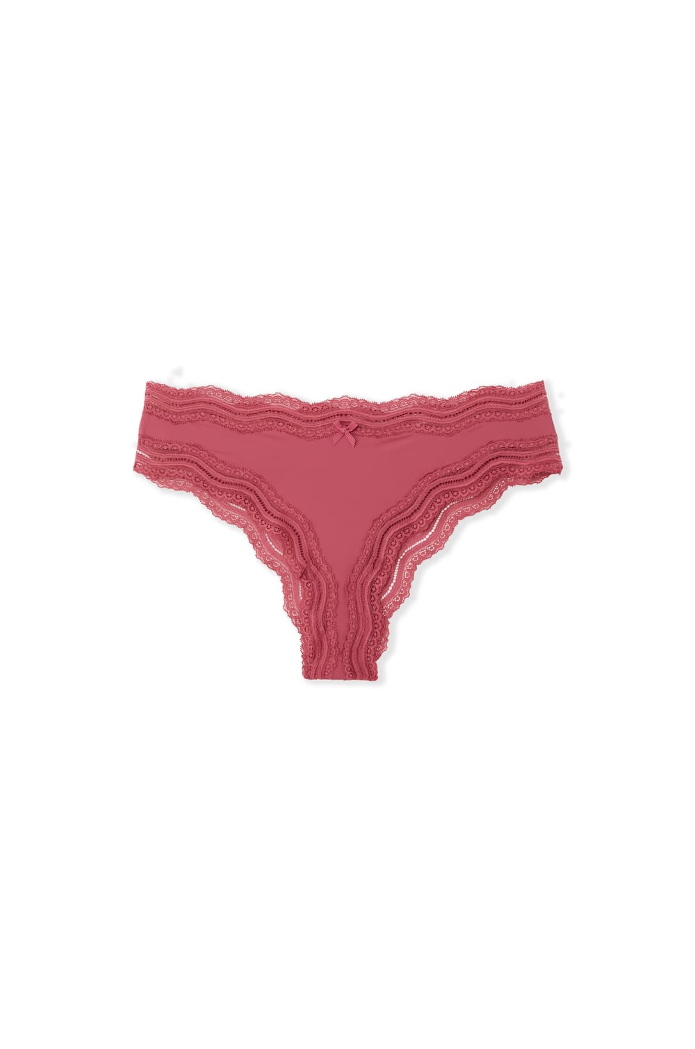 Lace-Trimmed Microfiber Tanga;${refinementColor}
