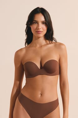 Soutien-gorge bandeau en microfibre;${refinementColor}