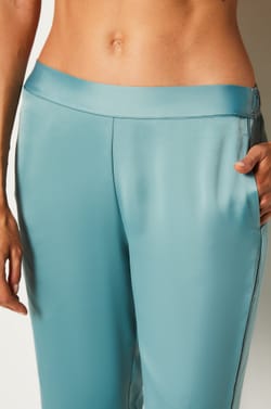 Pantalón de pijama de raso;${refinementColor}