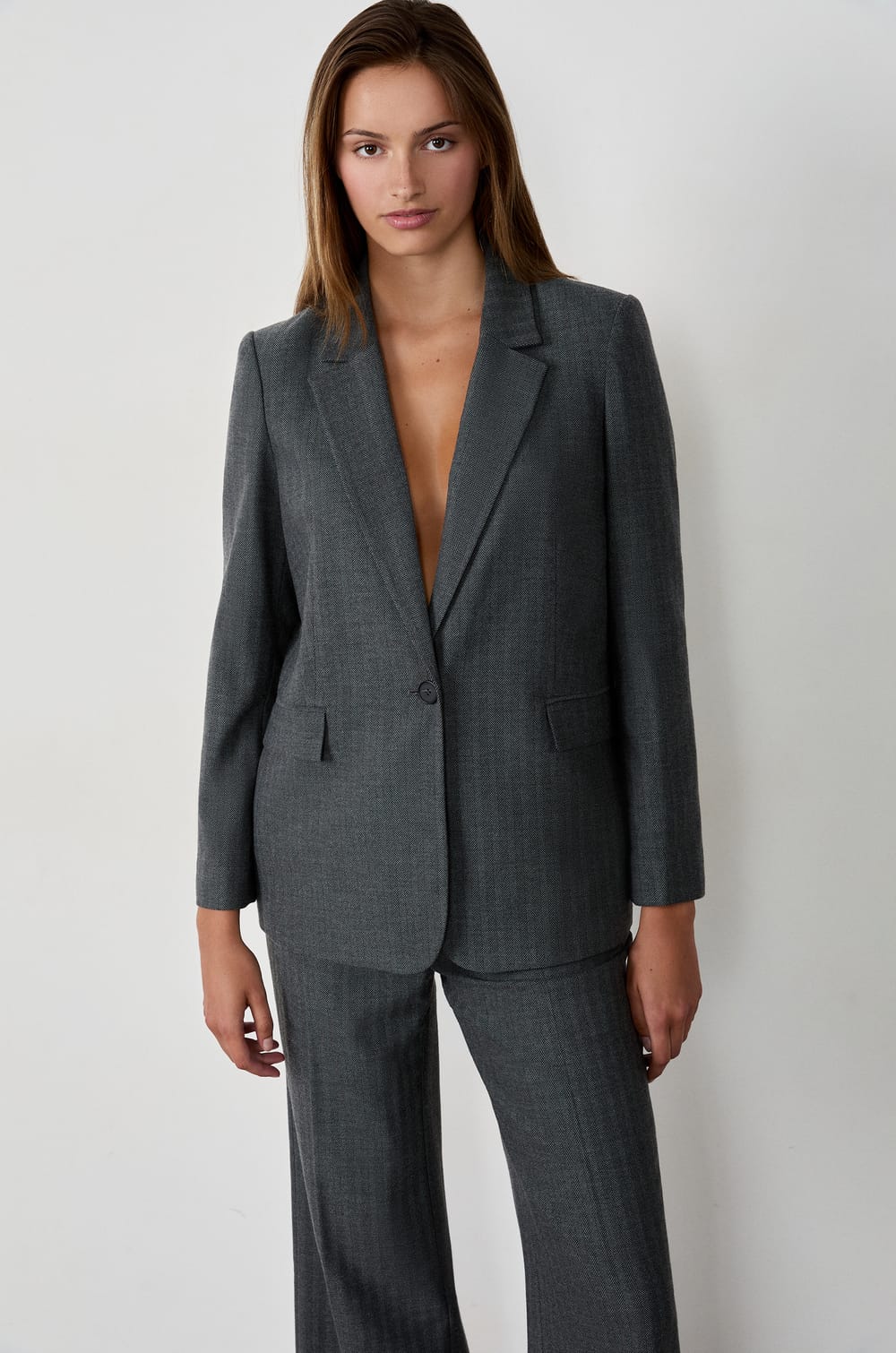 Blazer Jacket With Buttons;${refinementColor}