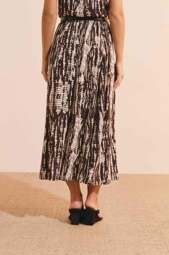 Jupe longue &agrave; motifs;${refinementColor}