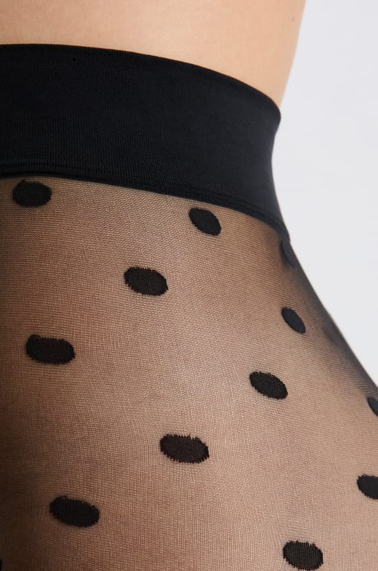 Collant transparent à motifs;${refinementColor}