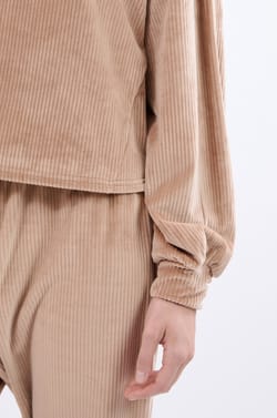 Sweatshirt de pyjama en velours;${refinementColor}