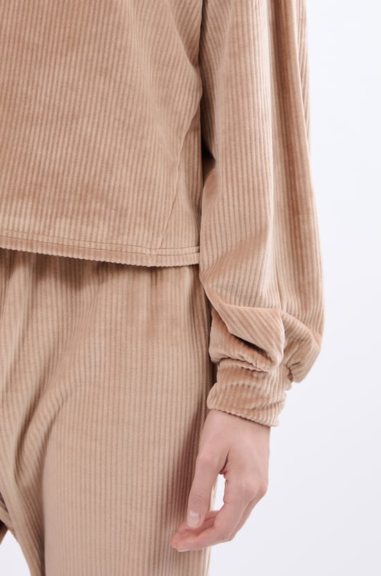 Sweatshirt de pyjama en velours;${refinementColor}