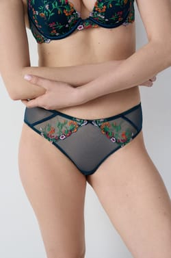 Embroidered Tulle Hipster;${refinementColor}