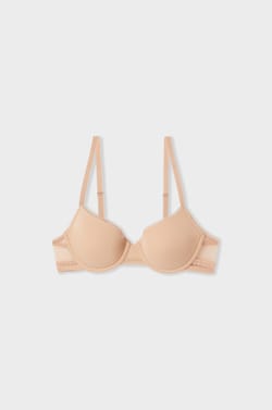 Soutien-gorge N.4 - Le coques fines en microfibre avec d&eacute;tails dentelle;${refinementColor}