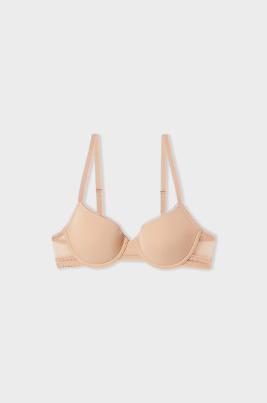 Soutien-gorge N.4 - Le coques fines en microfibre avec d&eacute;tails dentelle;${refinementColor}