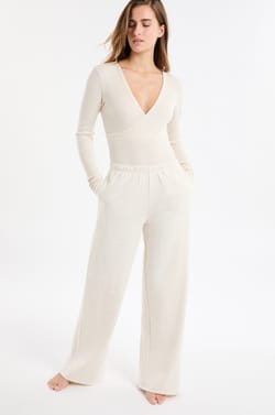 Pantalon de pyjama taille élastiquée avec coton;${refinementColor}