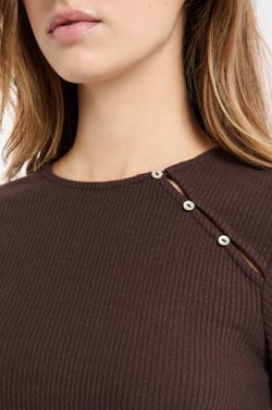 Pyjama T-shirt with Buttons;${refinementColor}