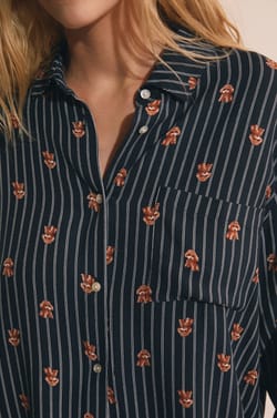 NE PAS METTRE EN LIGNE - SPE EXPORT - Chemise de pyjama &agrave; motifs chiens;${refinementColor}