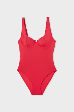 One-Piece Swimsuit with Underwires;${refinementColor}