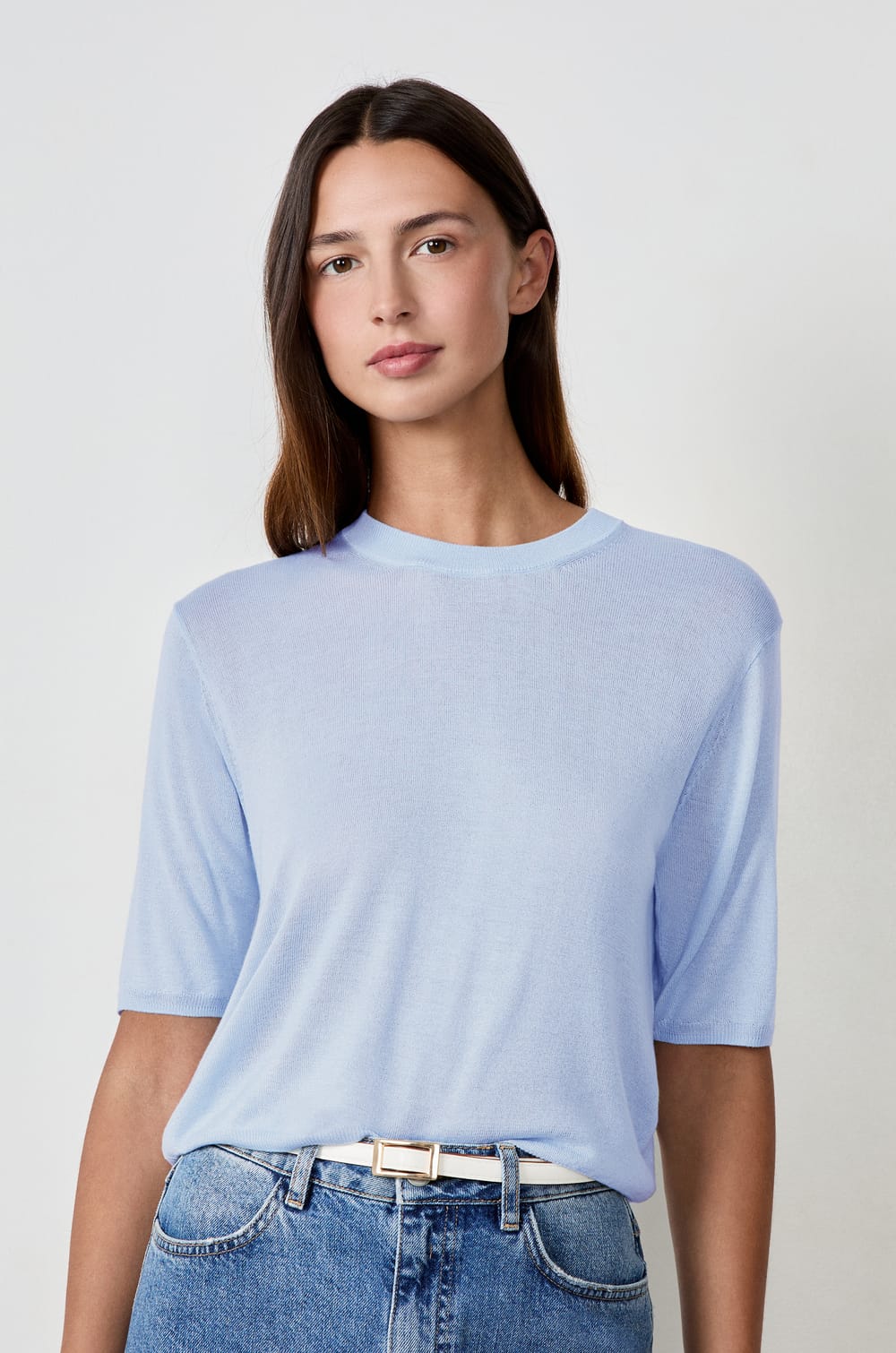 Pull manches courtes;${refinementColor}