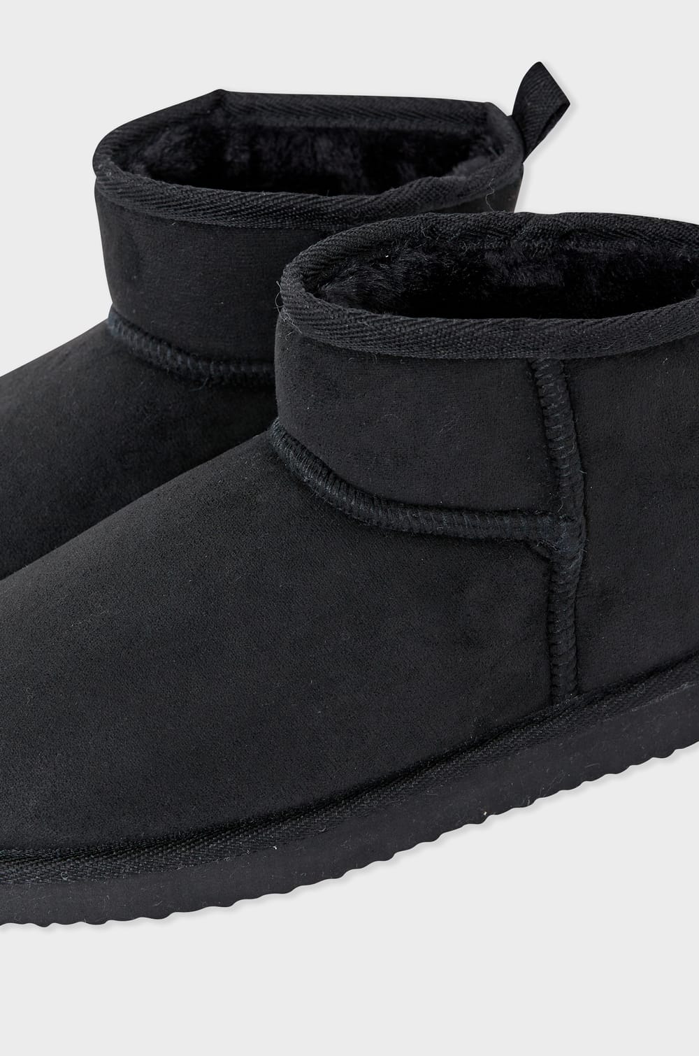 Fur-Lined Bootie Slippers;${refinementColor}