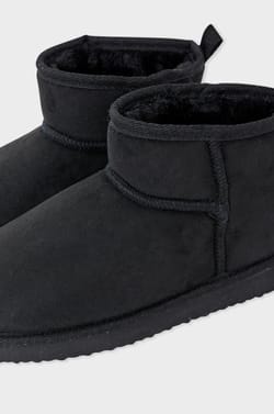 Fur-Lined Bootie Slippers;${refinementColor}