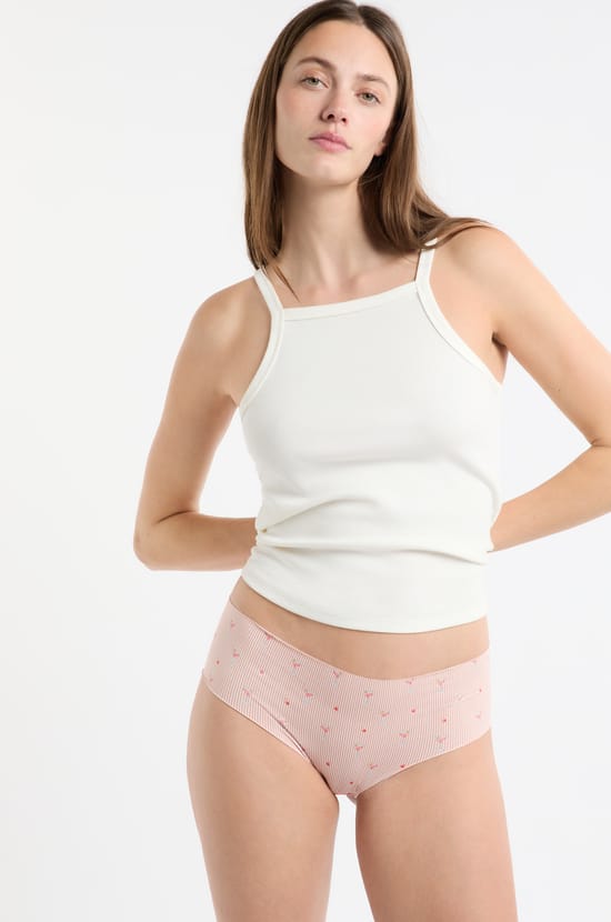 Hipster en microfibre sans couture &agrave; motifs;${refinementColor}