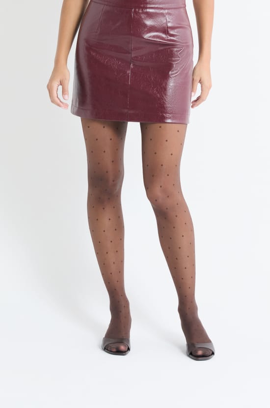 Collant transparent &agrave; pois - 15 Deniers;${refinementColor}
