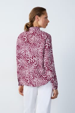 Printed long-sleeved shirt;${refinementColor}